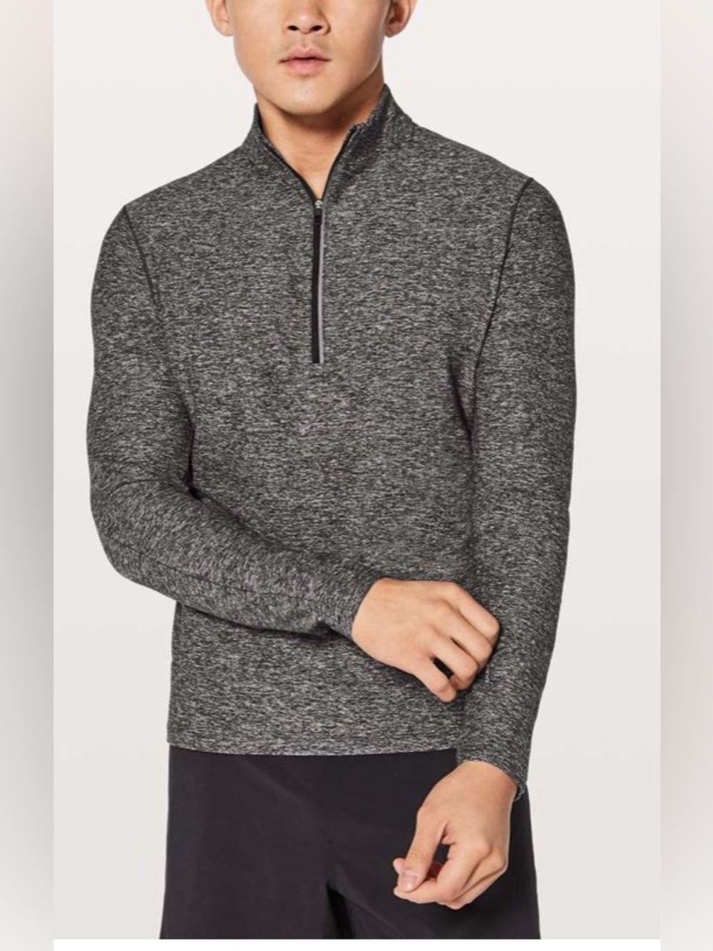 Lululemon Surge Warm 1/2 Zip, mens size L, Heathered Black
#201